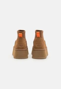 Ugg CLASSIC MINI DIPPER - Platform Ankle Boots - Chestnut -Shein Fashion Store 10a31f3213804f31ba37809ddd6e05bc