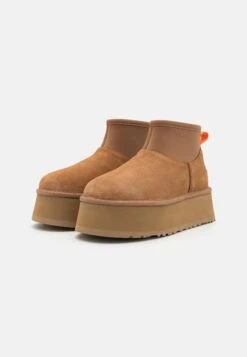 Ugg CLASSIC MINI DIPPER - Platform Ankle Boots - Chestnut -Shein Fashion Store 2e10a09391ec4d1eb411cce87747fe77