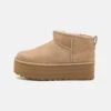 Ugg CLASSIC ULTRA MINI PLATFORM - Ankle Boots - Sand