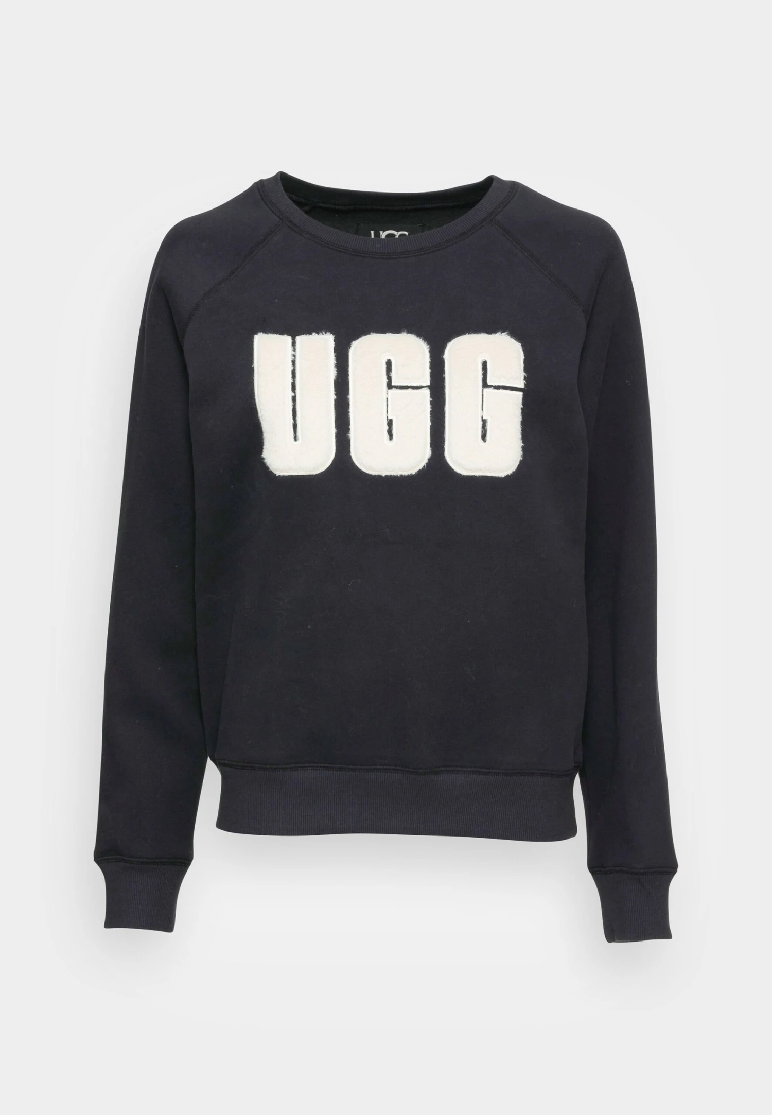 Ugg Madeline Fuzzy Logo Crewneck - Sweatshirt - Black / Cream 4 Ugg Madeline Fuzzy Logo Crewneck - Sweatshirt - Black / Cream - Image 4