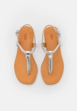 Ugg Madeena - T-Bar Sandals - Silver Metallic -Shein Fashion Store 40450ff5d0c6471ab92a7b34e86189ba