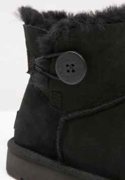 Ugg Mini Bailey Button - Ankle Boots - Black -Shein Fashion Store 6720ef23cc1e41c19bbfbed4bcaba47b