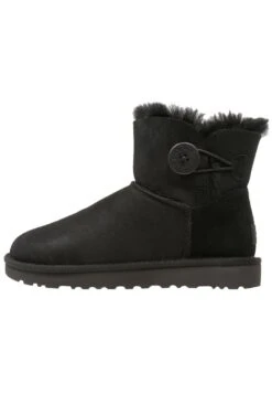 Ugg Mini Bailey Button - Ankle Boots - Black -Shein Fashion Store 739d930096f54514a19790afa7e39384