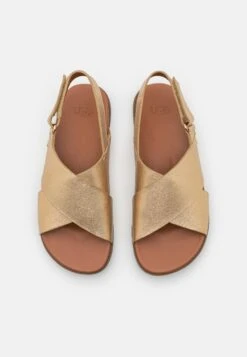 Ugg Solivan Slingback - Sandals - Pale Gold Metallic -Shein Fashion Store ff164655975f4557b5f813bcc12b1d66